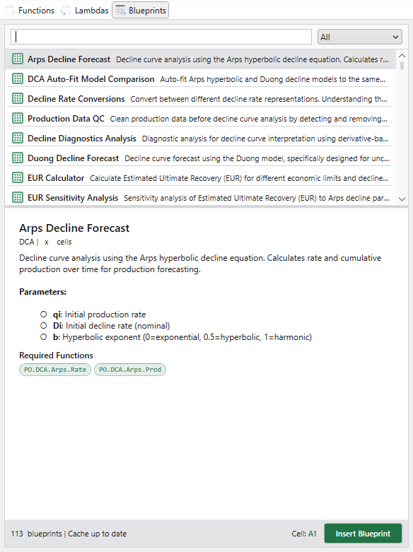 Blueprint Manager window