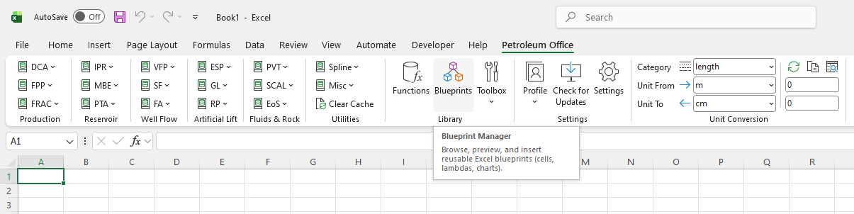 Blueprint Manager ribbon button