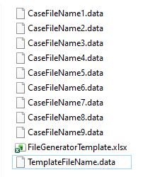 Generated files in folder